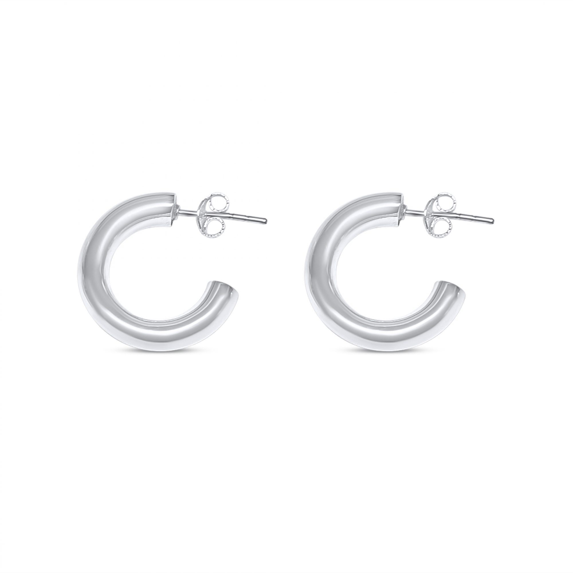 Silver hoops (20mm)