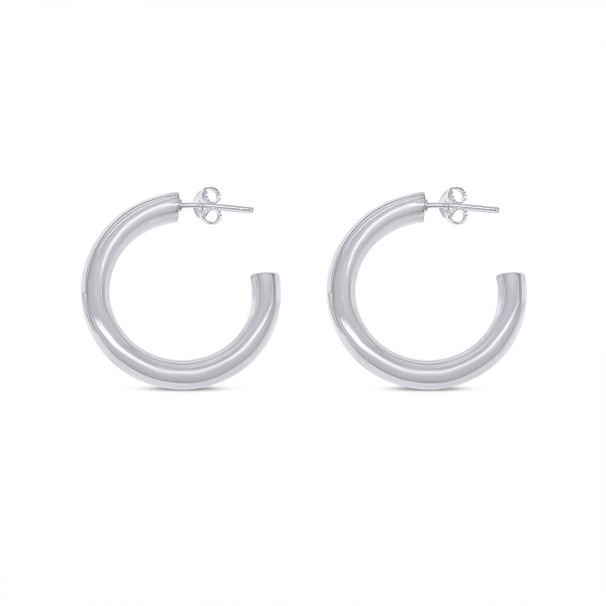 Silver hoops (30mm)