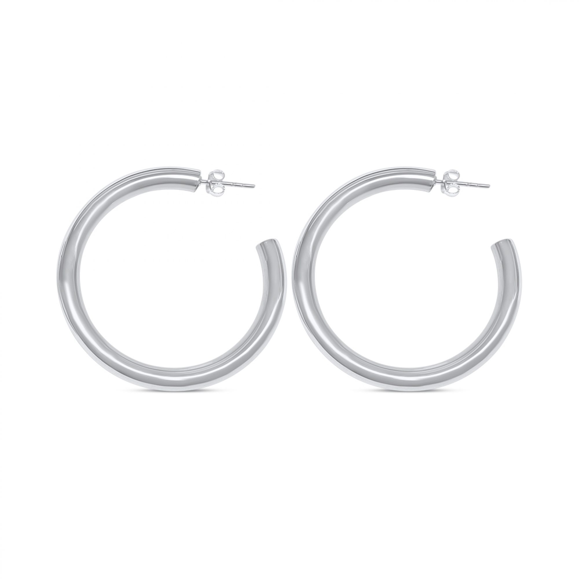 Silver hoops (45mm)