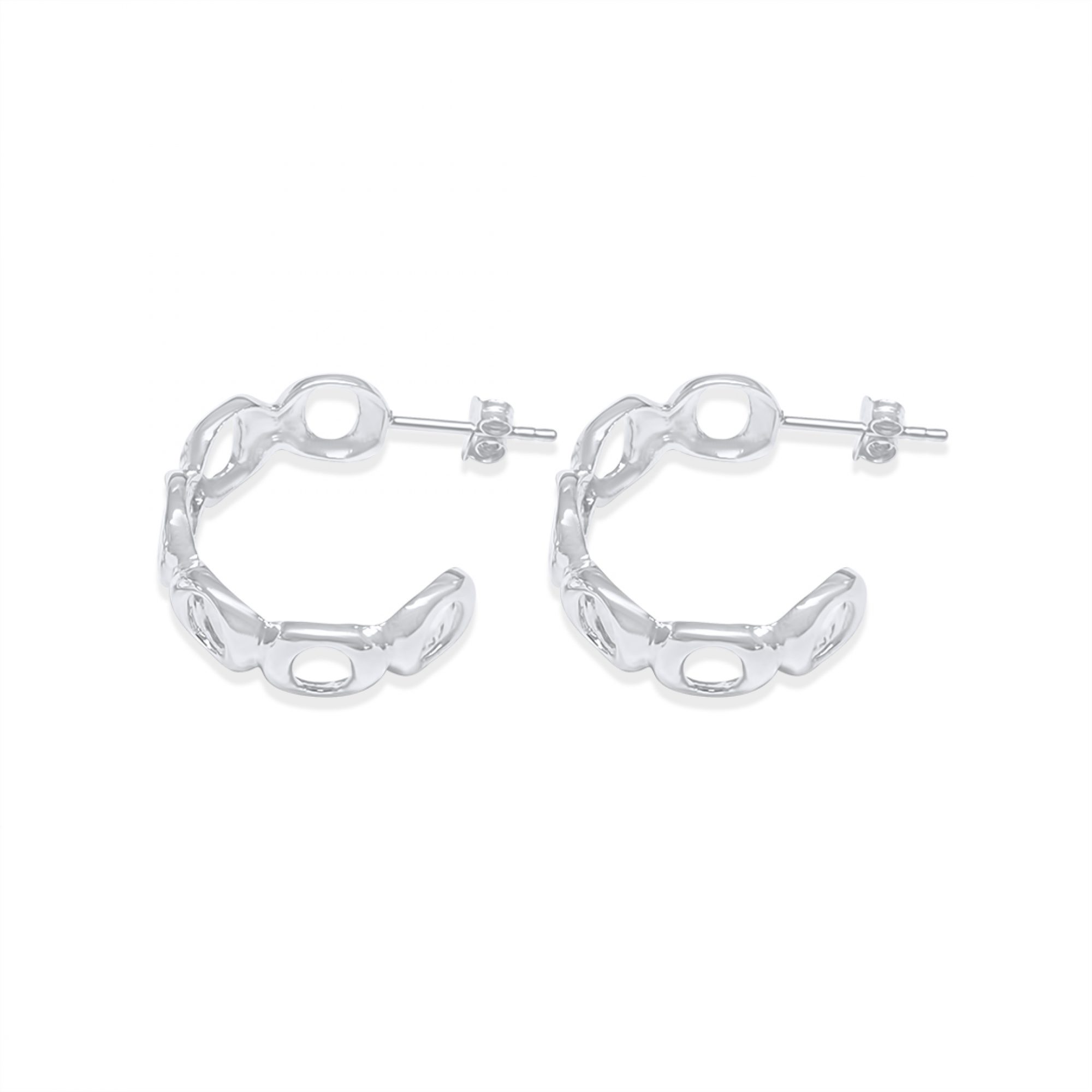 Silver hoops (22mm)