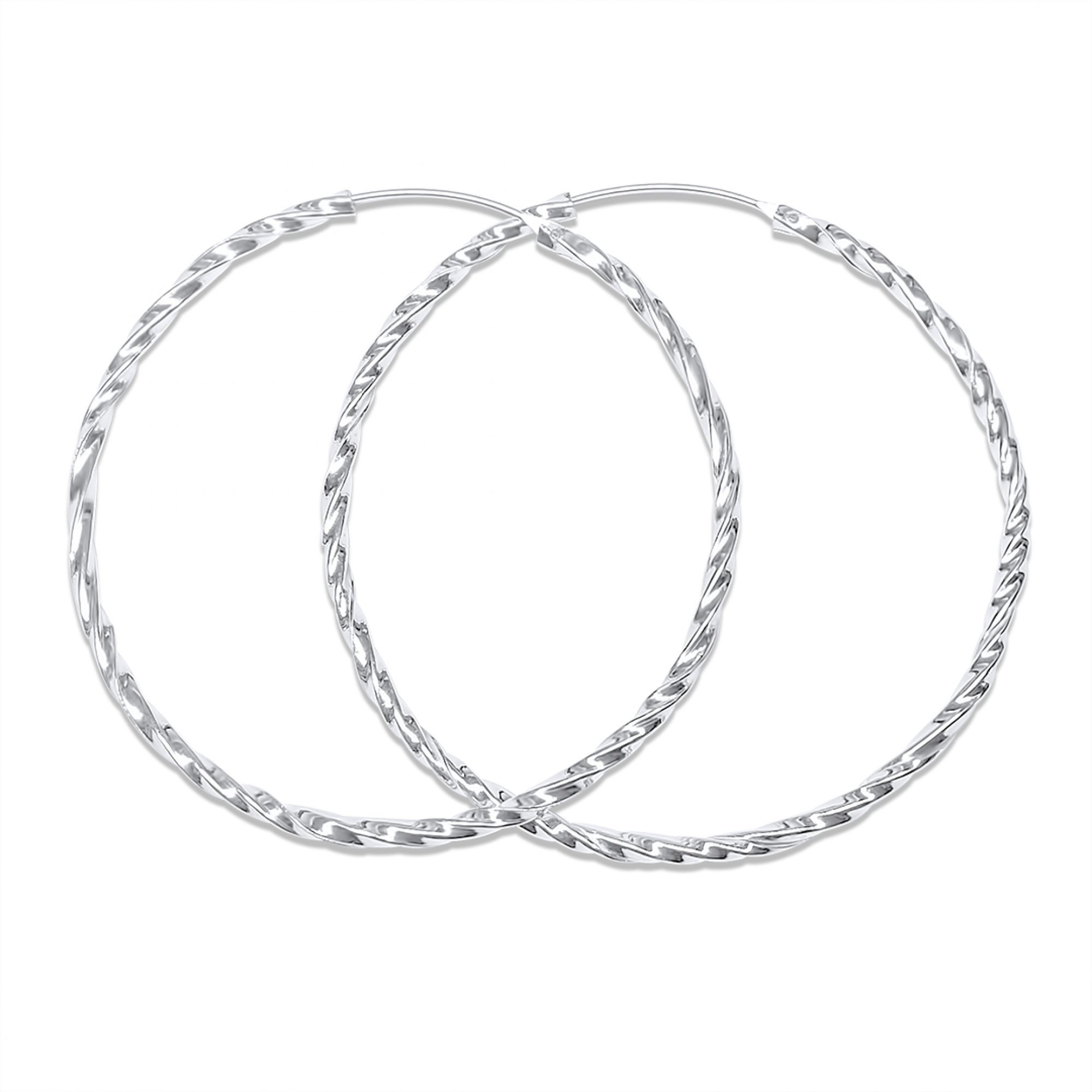 Silver hoops (53mm)