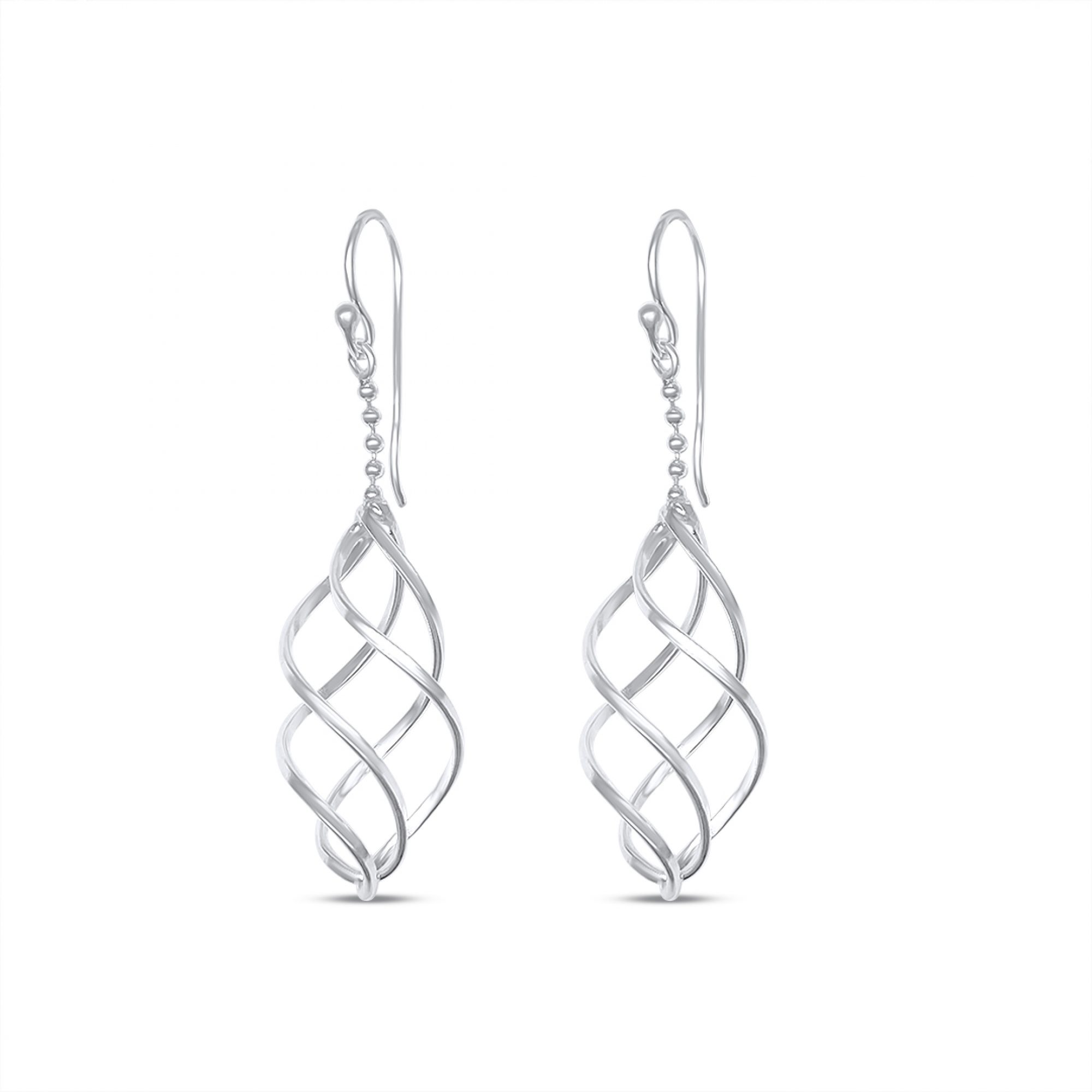 Silver dangle earrings