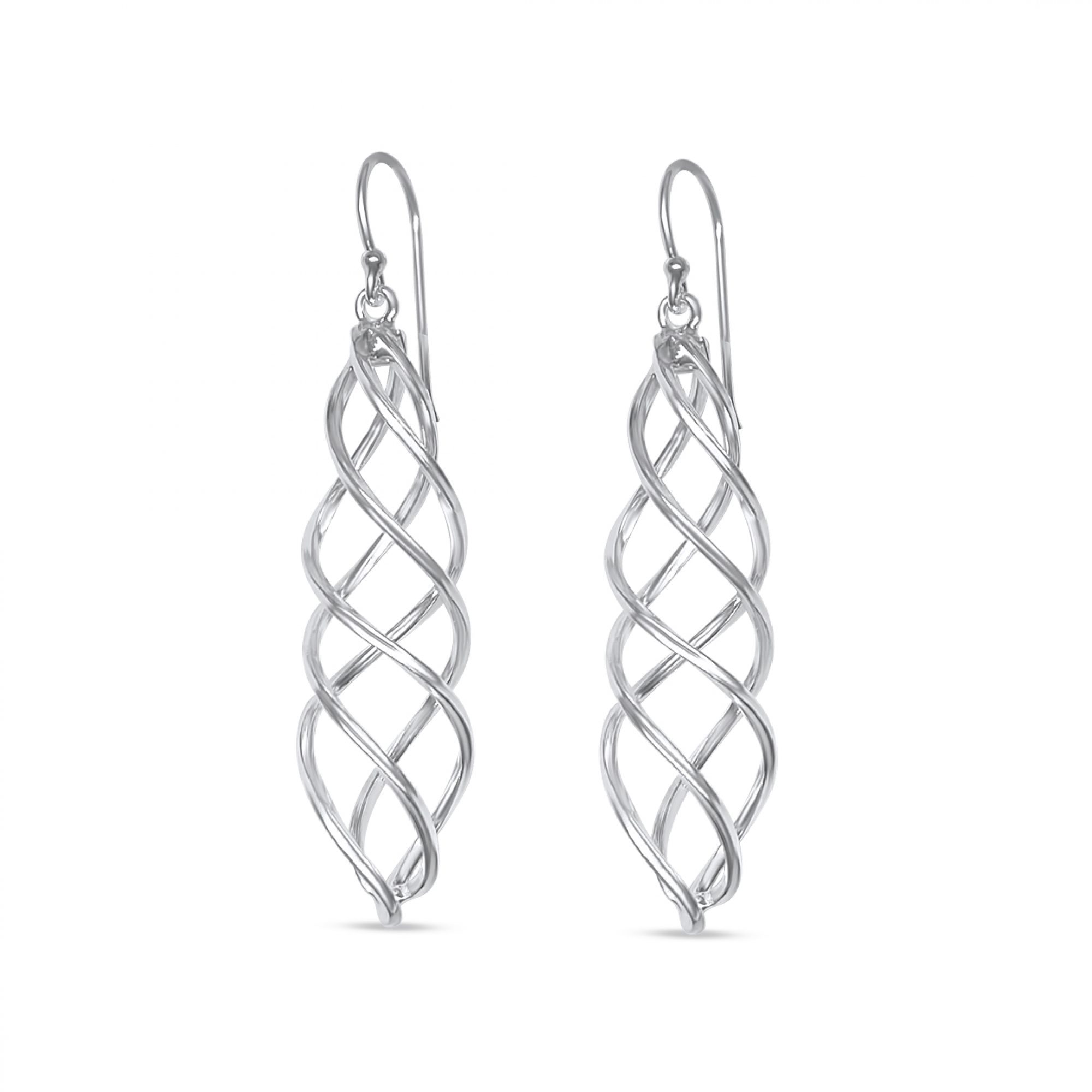 Silver dangle earrings