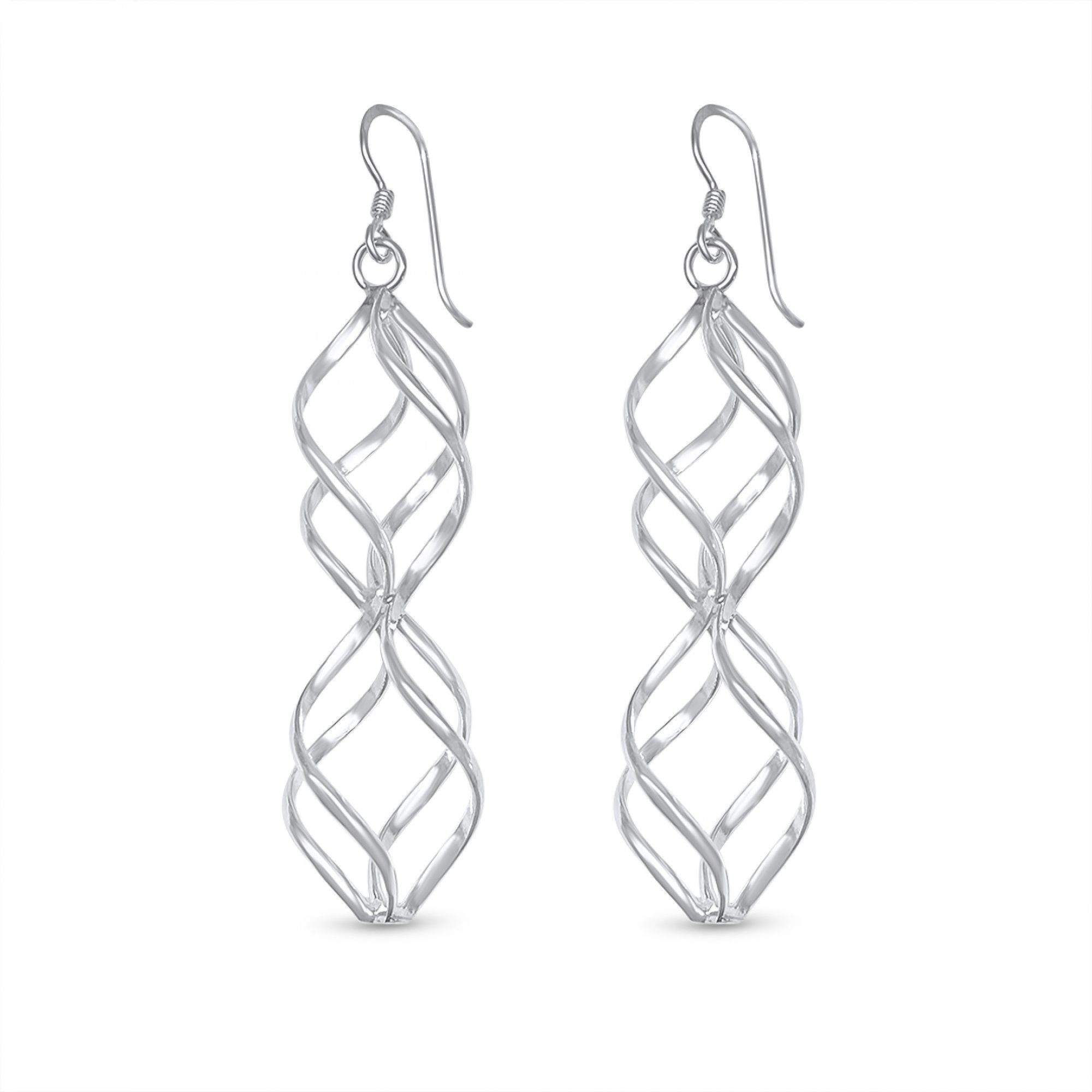 Silver dangle earrings