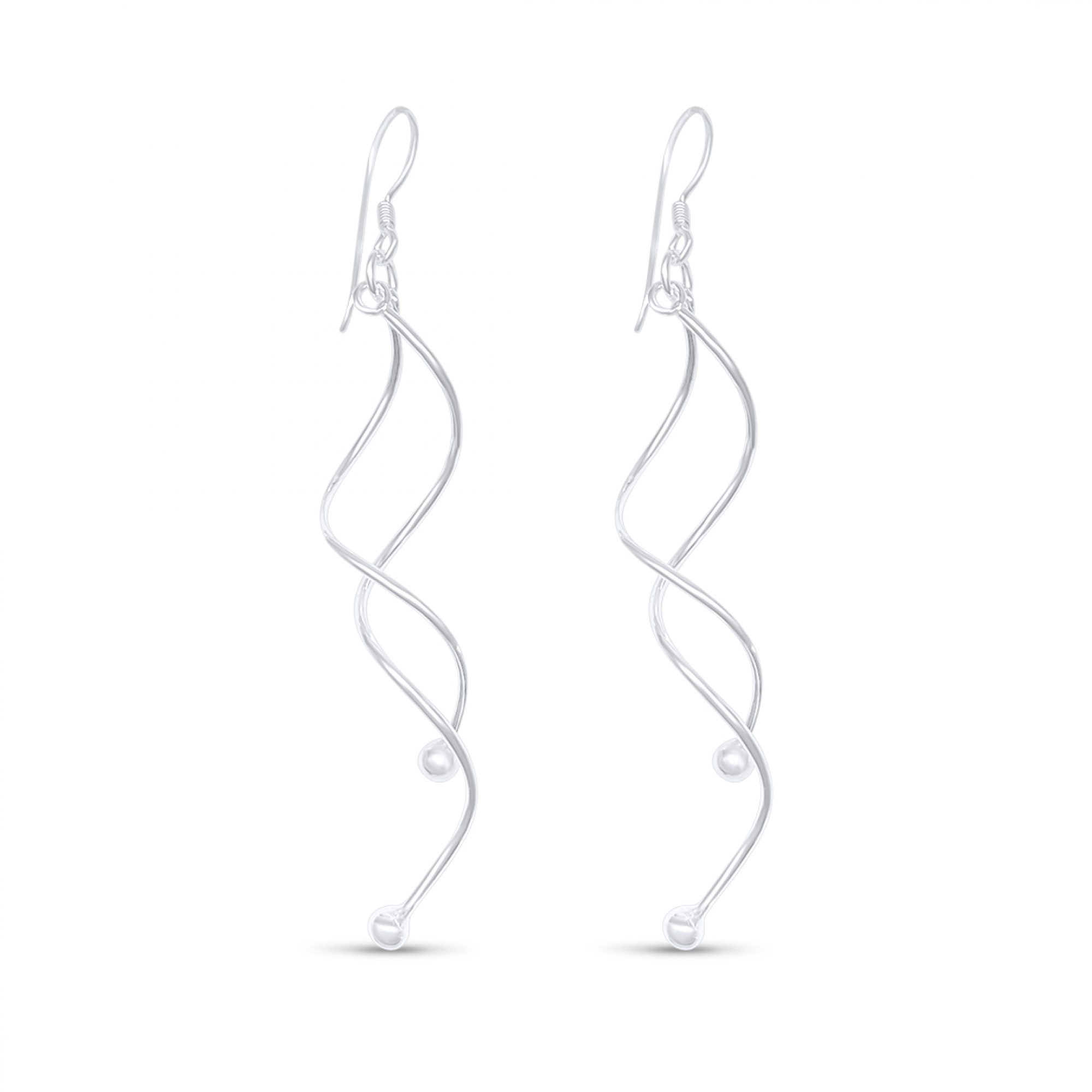 Silver dangle earrings