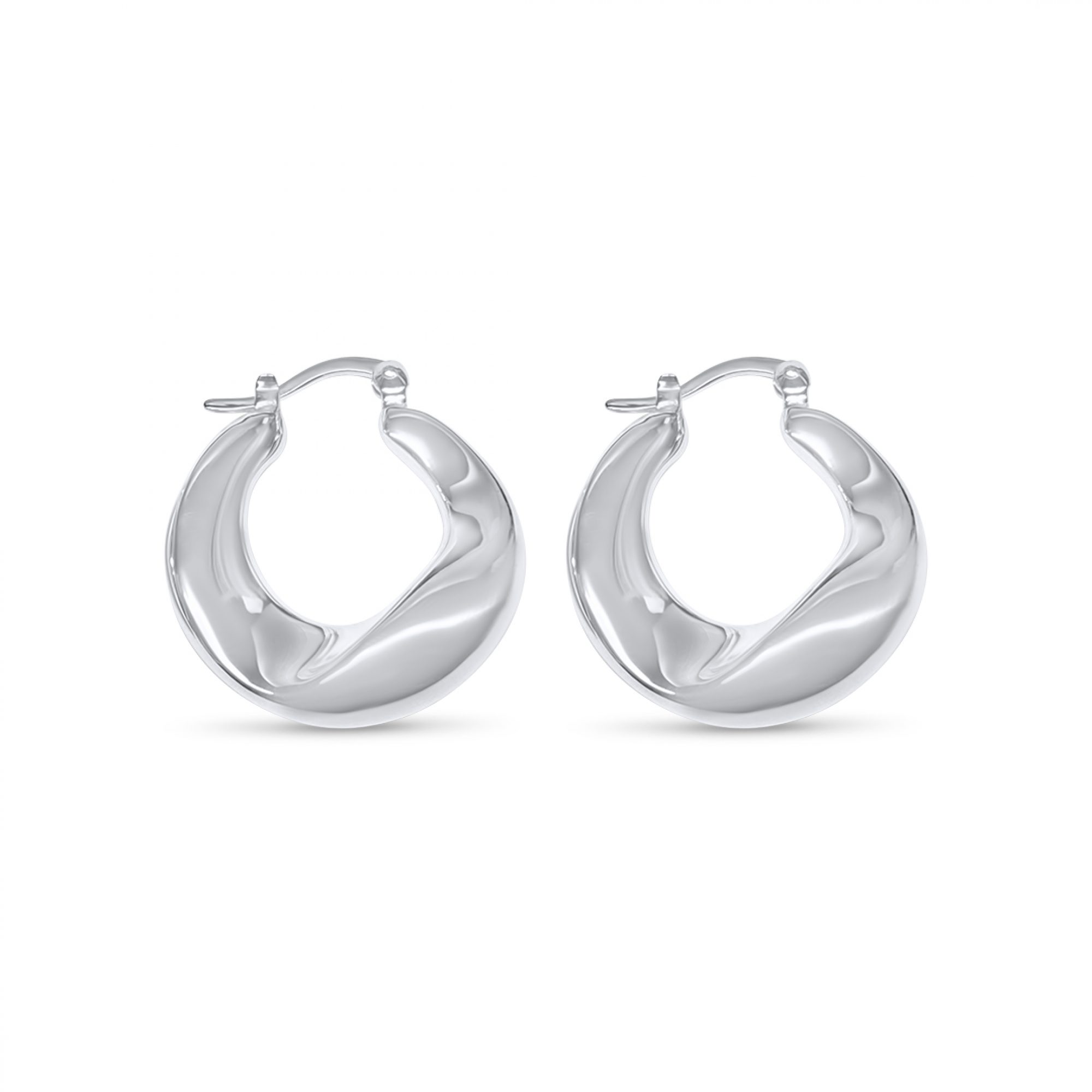 Silver hoops (26mm)