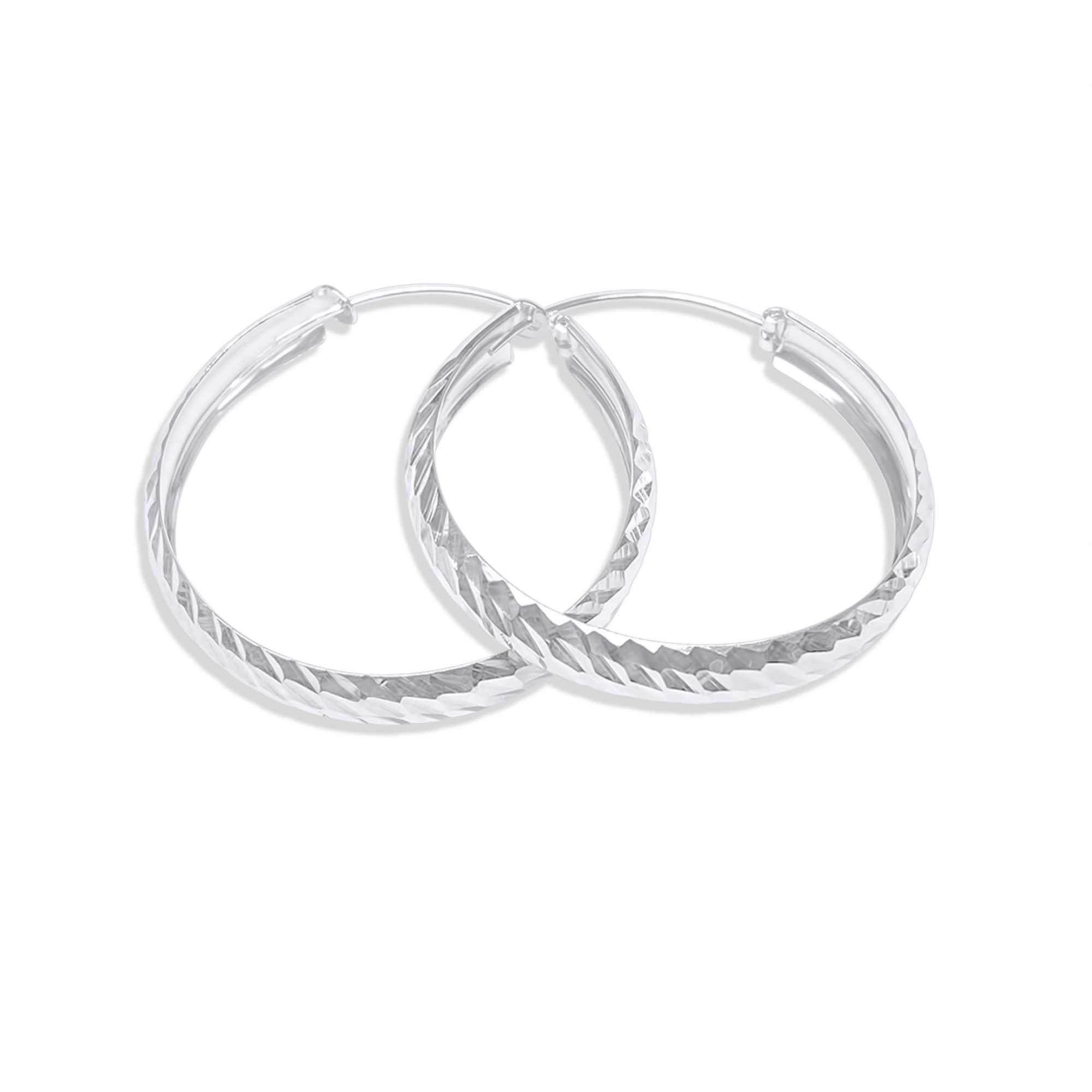 Silver hoops (37mm)