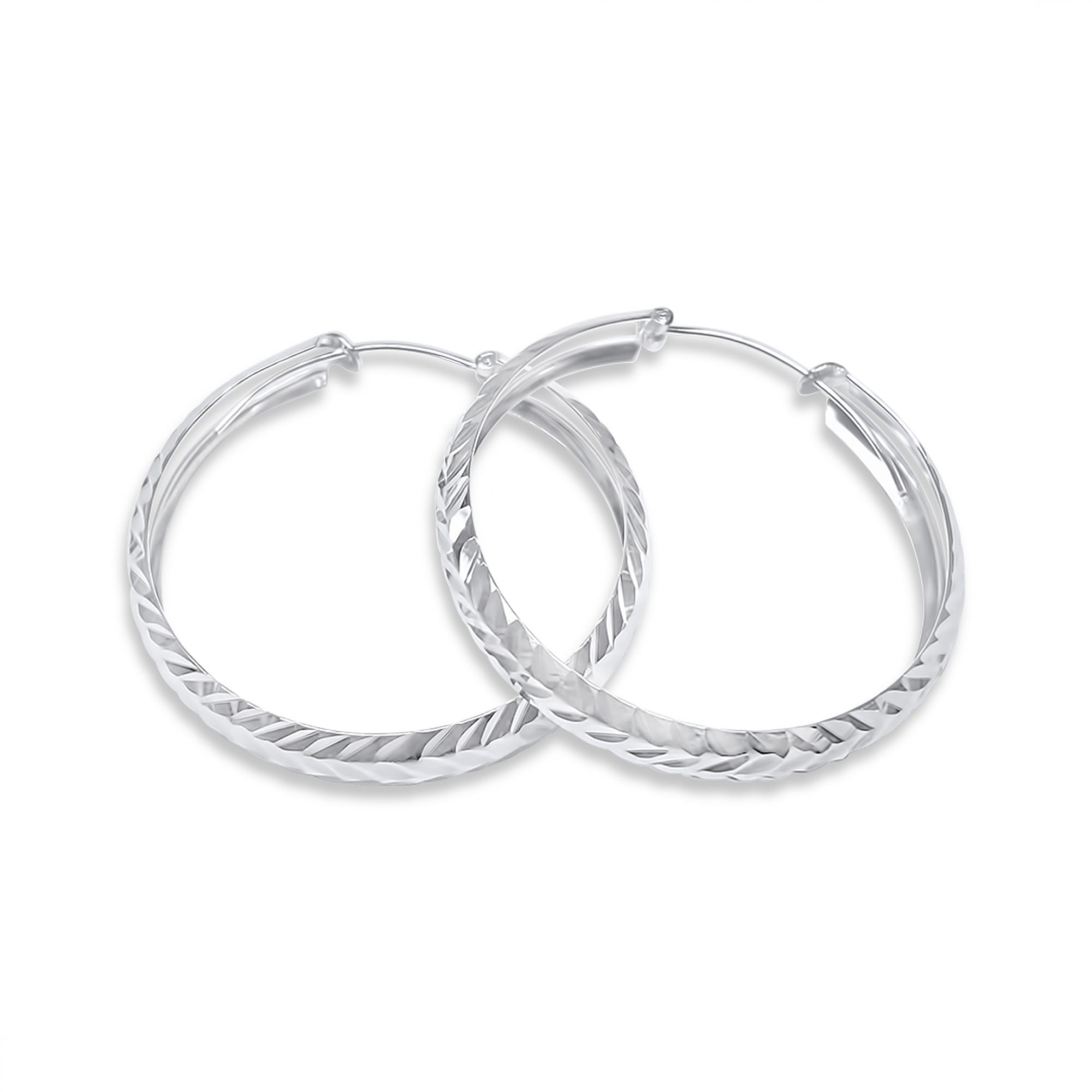 Silver hoops (40mm)