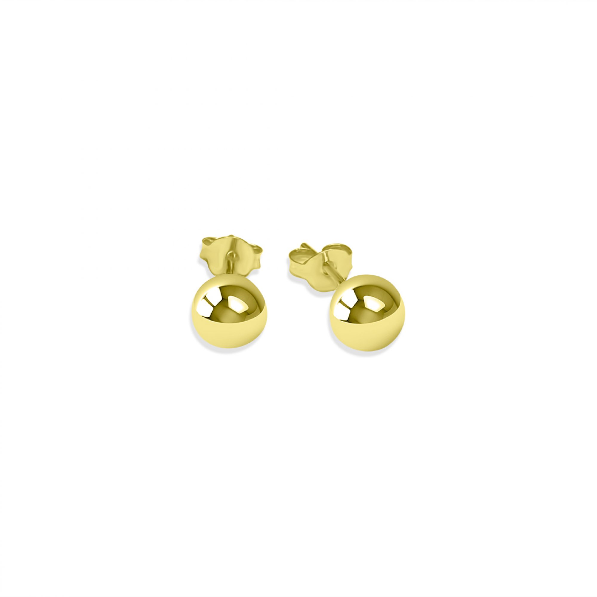 Gold plated stud ball earrings