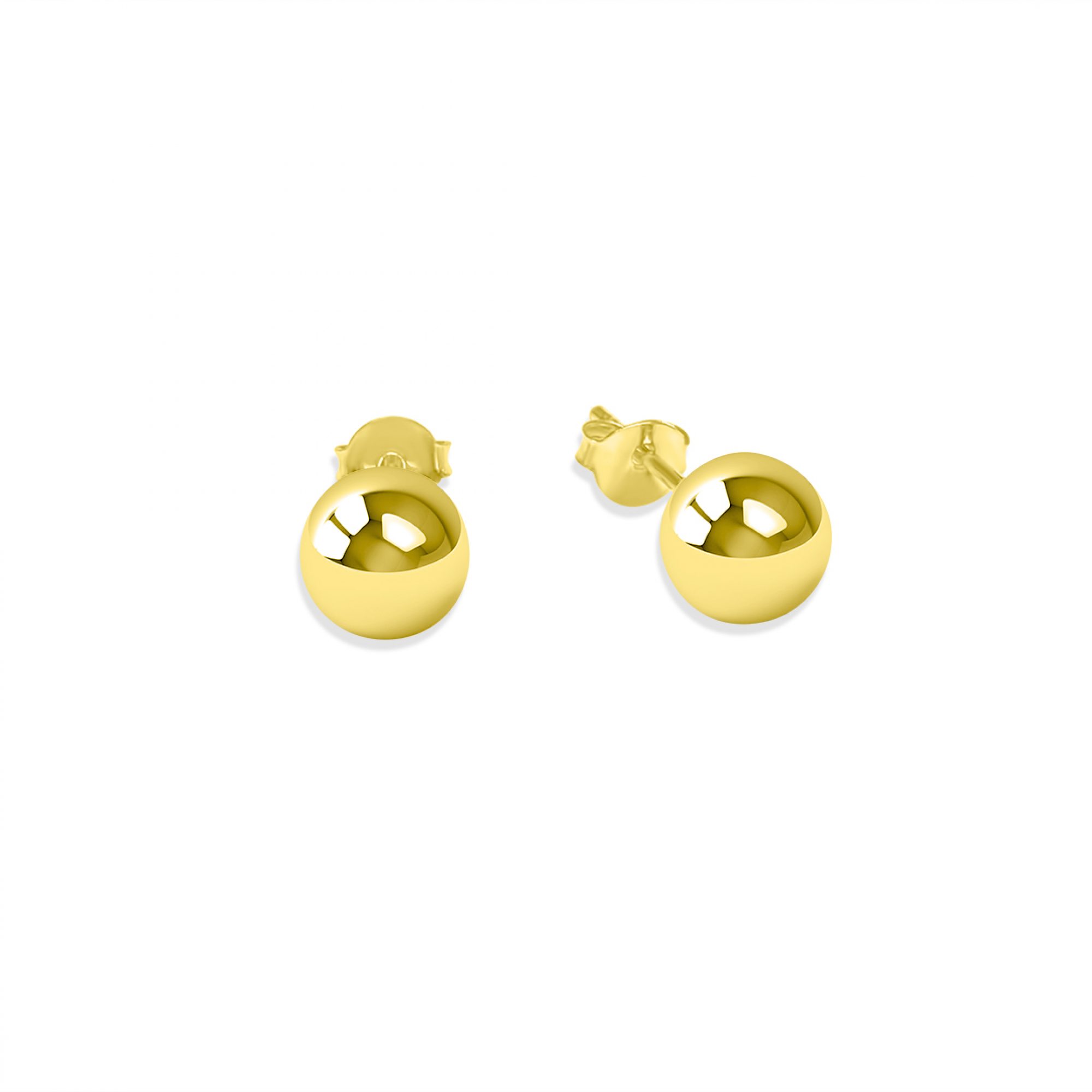 Gold plated stud ball earrings