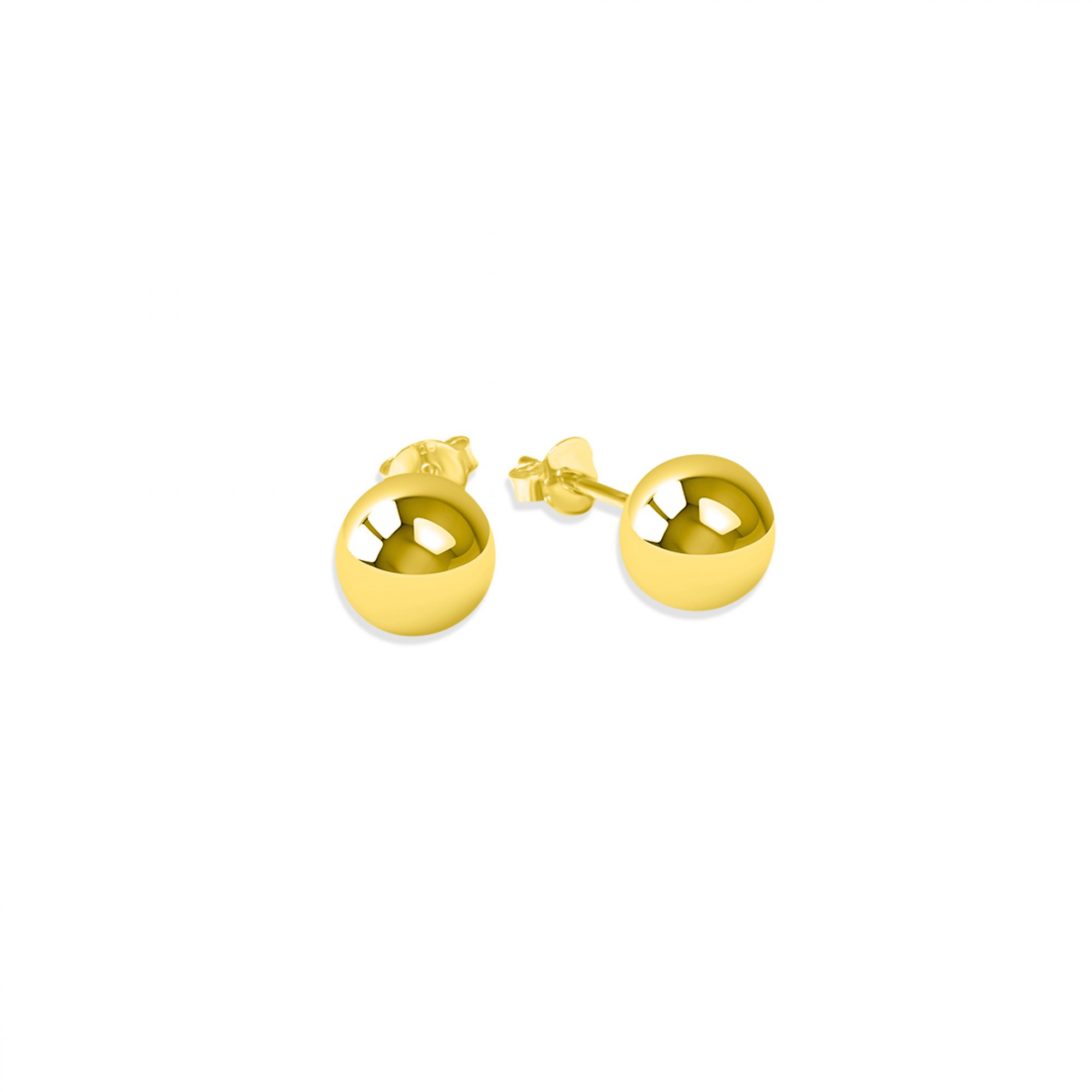 Gold plated stud ball earrings