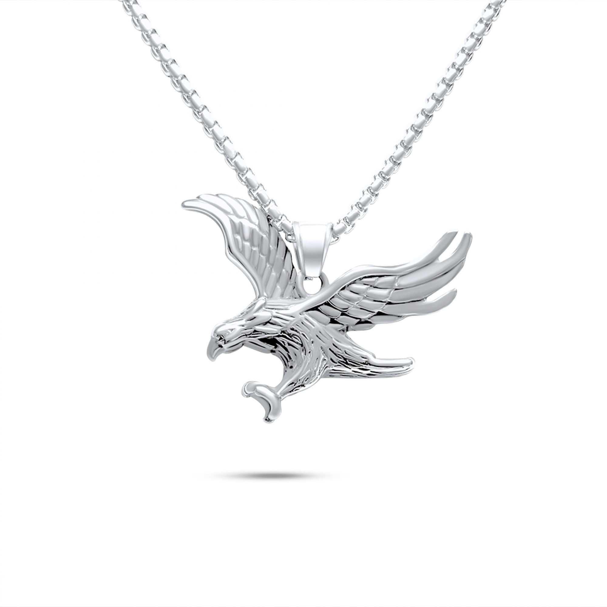 Steel eagle necklace