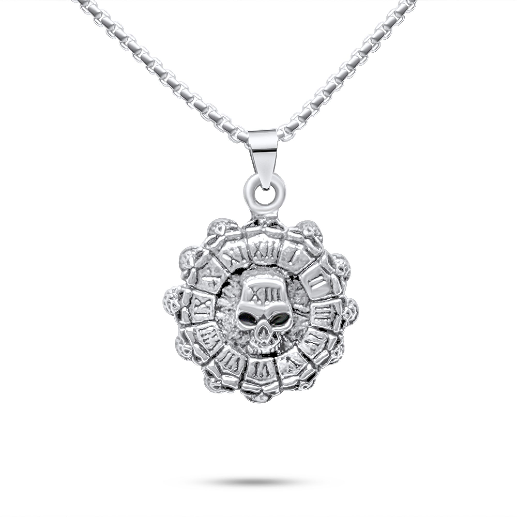 Steel skull necklace