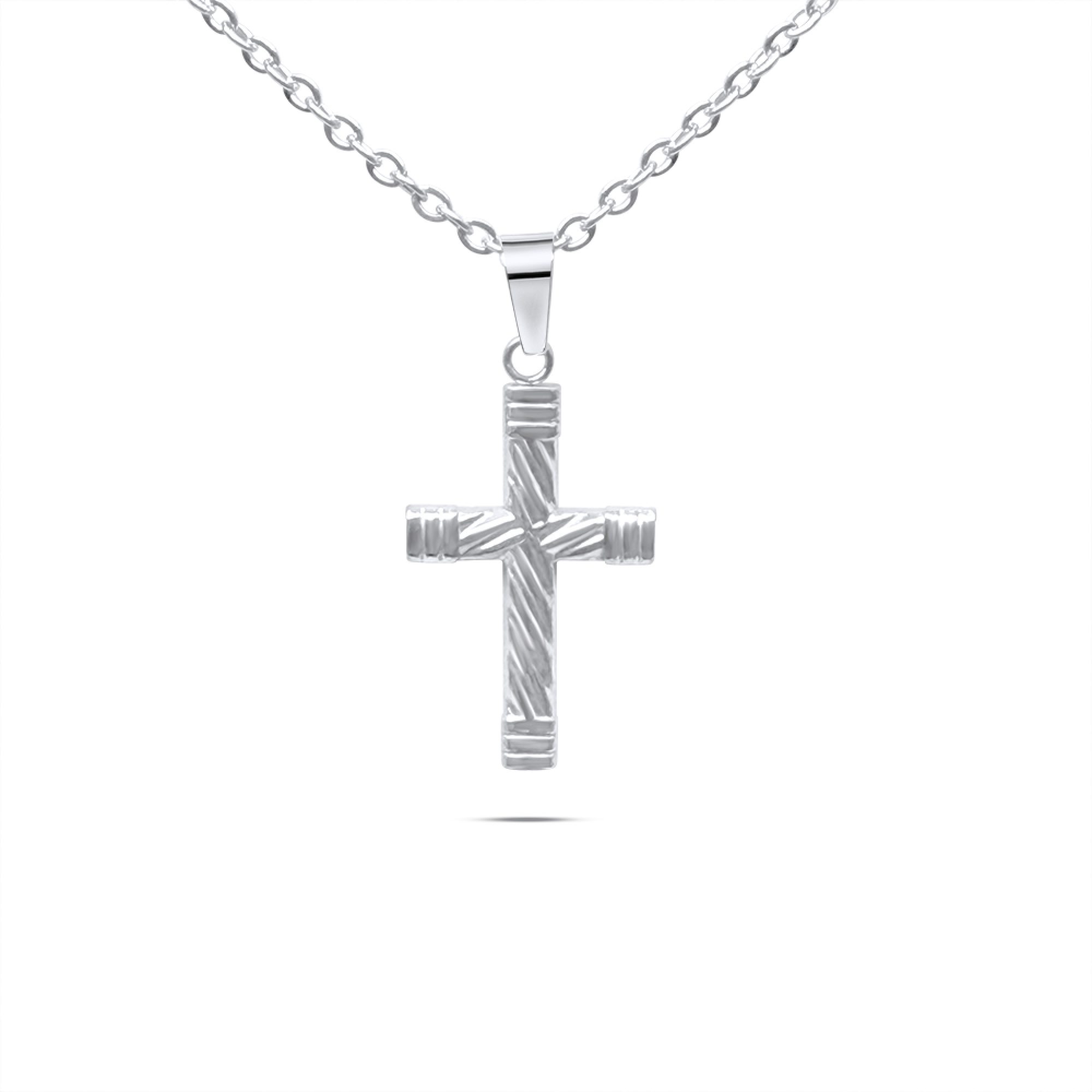 Steel cross necklace