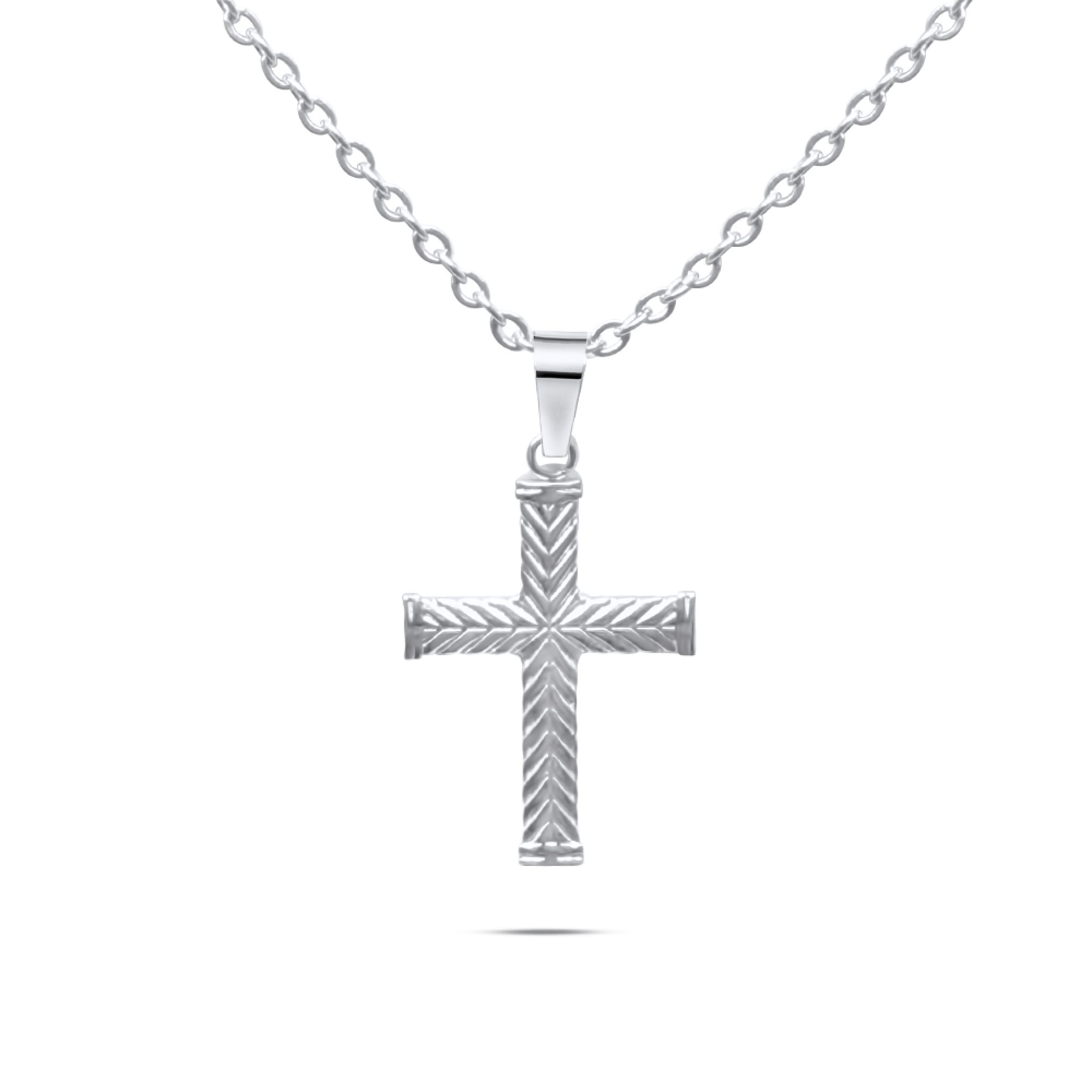 Steel cross necklace