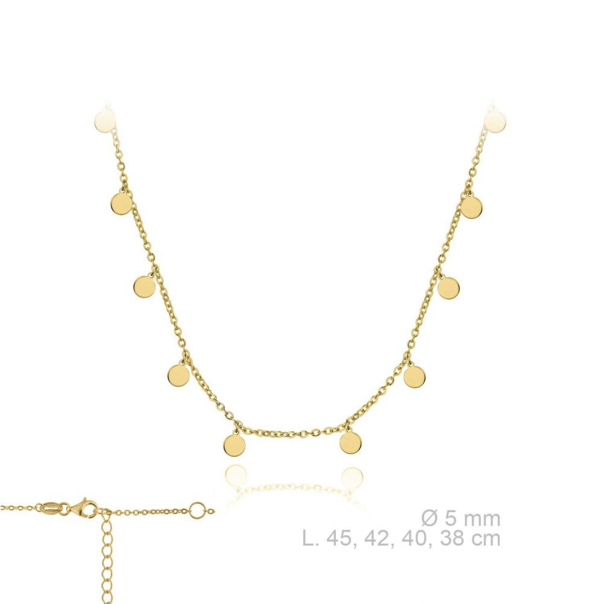 Gold plated dangle necklace 