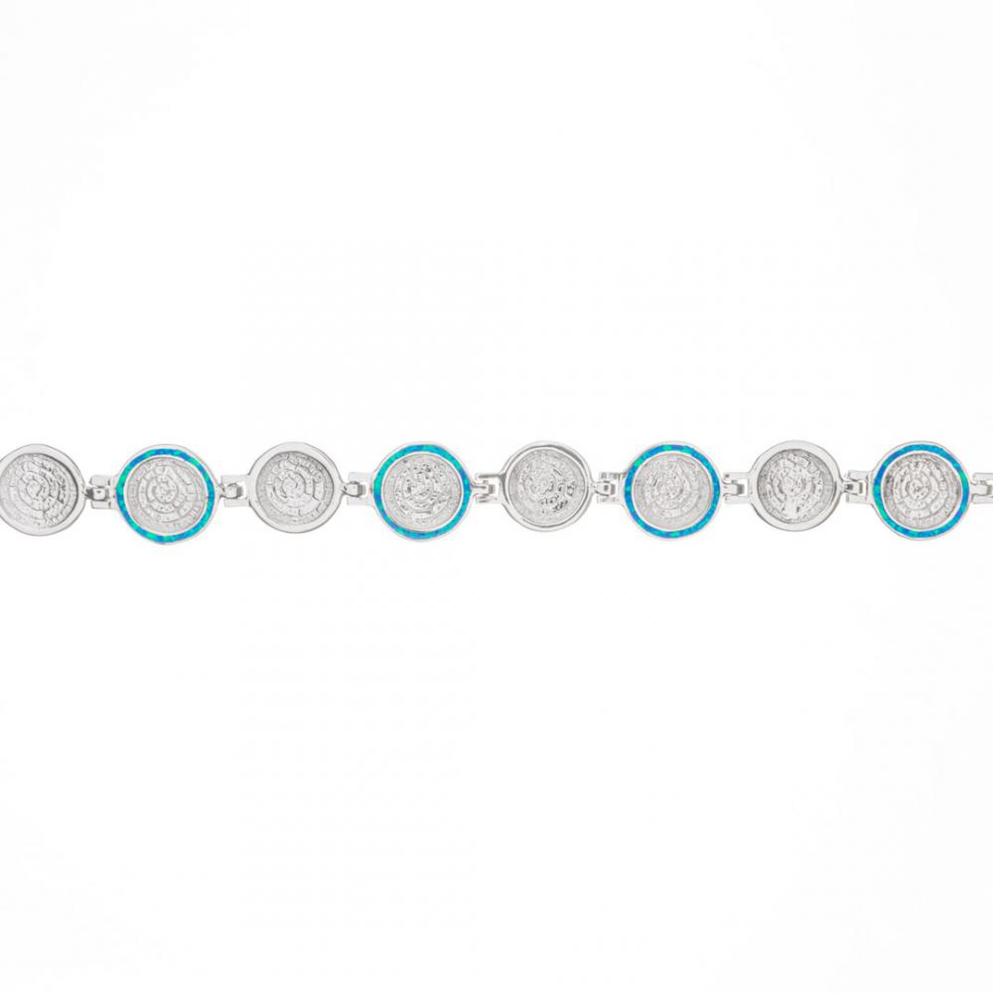 Faistos Disc bracelet with opal stones