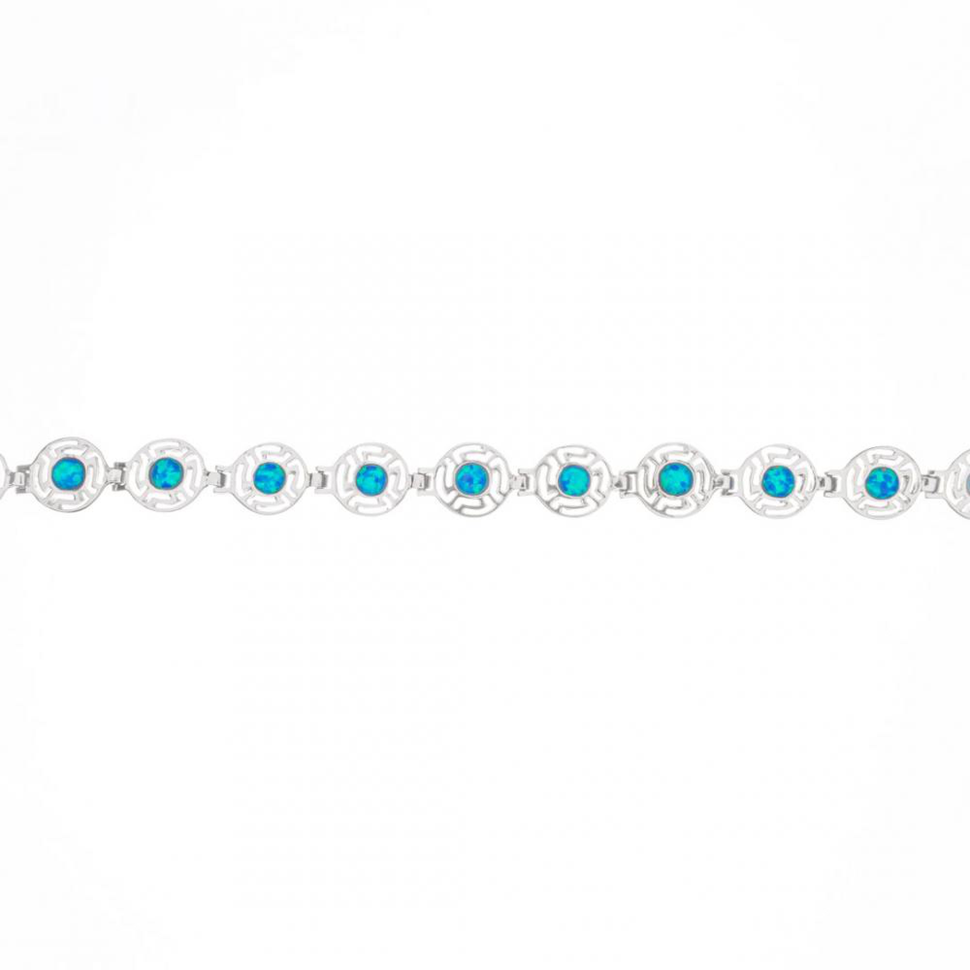 Bracelet with opal stones and meander