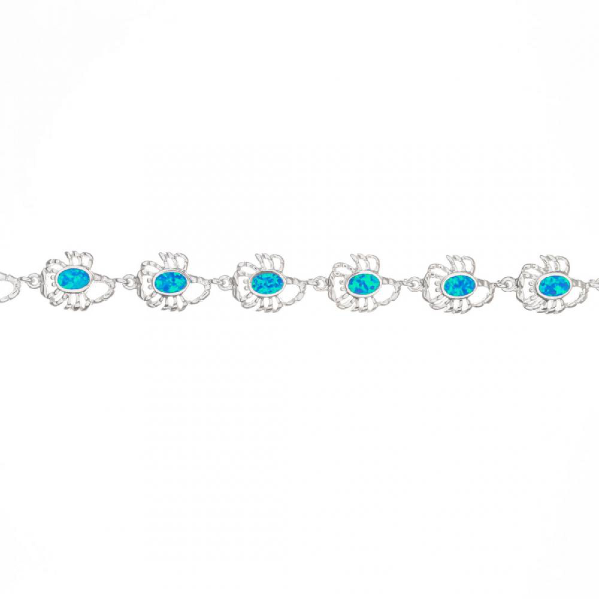 Crab bracelet with opal stones