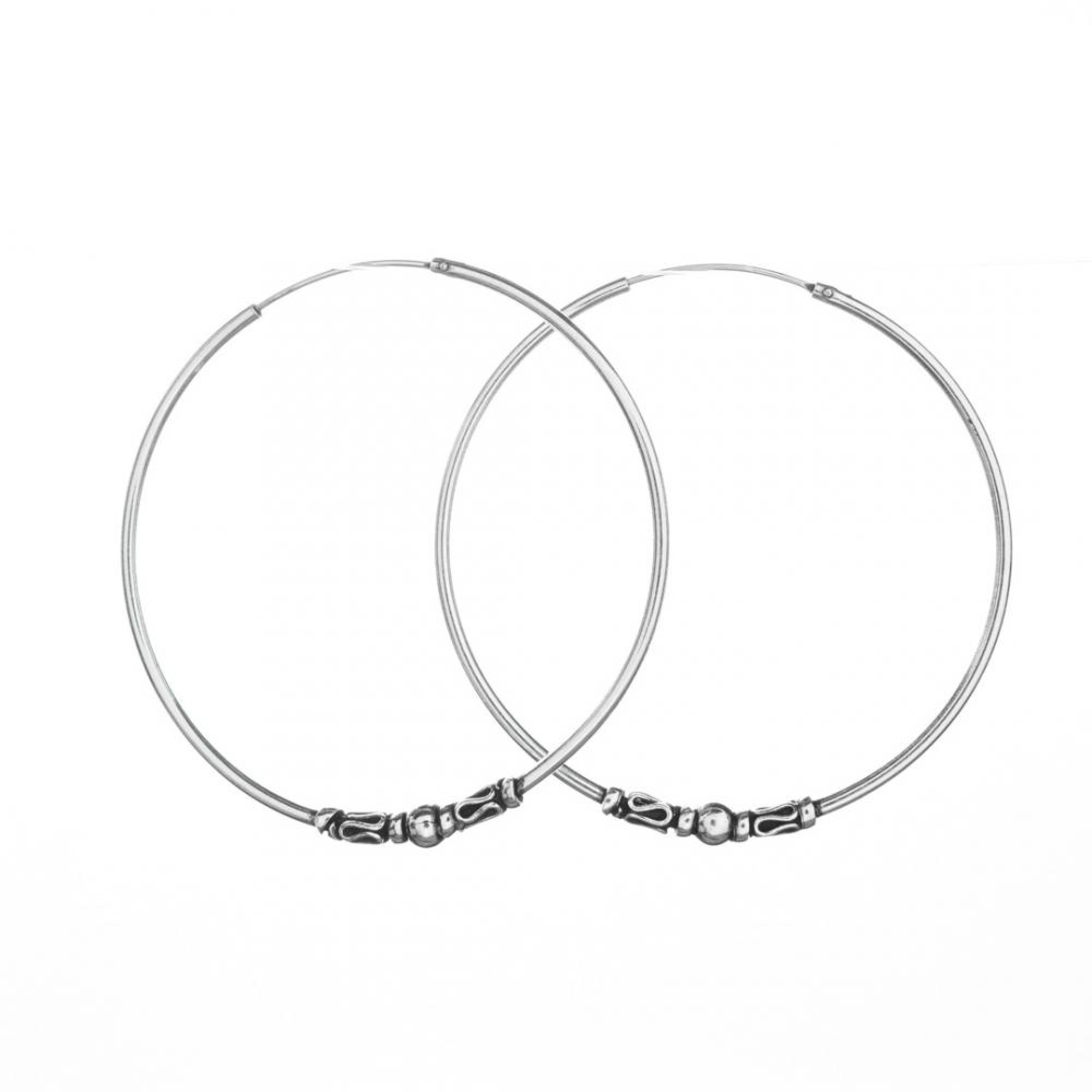 Silver hoops (49mm)