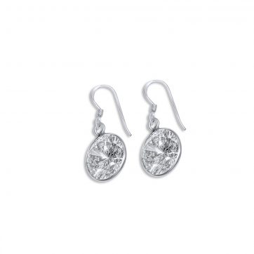 petsios Silver dangle earrings with zircon stone