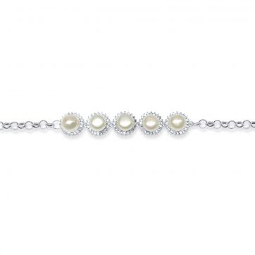 petsios Bracelet with mother of pearl and zircon stones