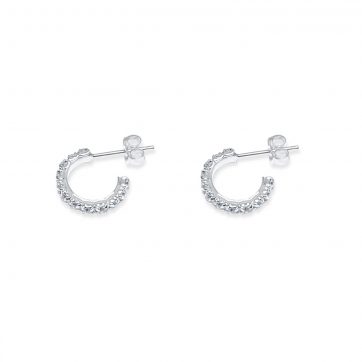 petsios Silver earrings with zircon stones