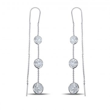 petsios Silver earrings with zircon stones