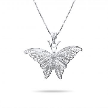 petsios Filigree butterfly necklace