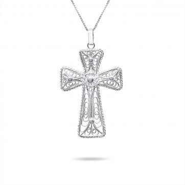 petsios Filigree cross necklace