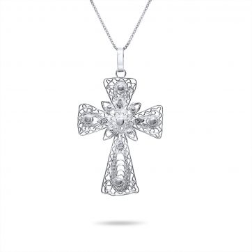 petsios Filigree cross necklace