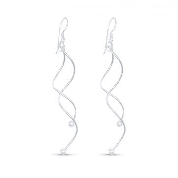 petsios Silver dangle earrings