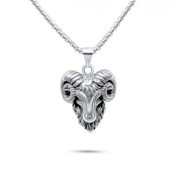 petsios Steel ram necklace