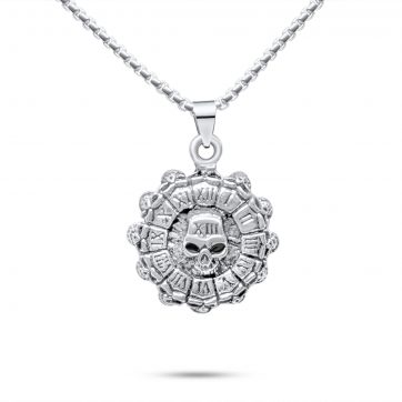 petsios Steel skull necklace