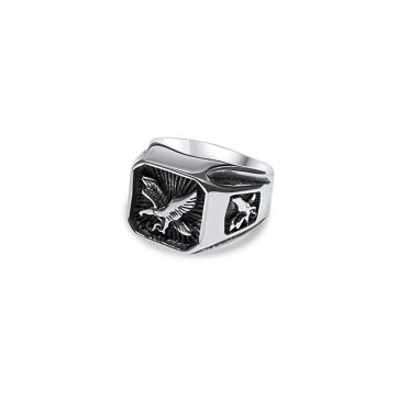 petsios Steel eagle ring