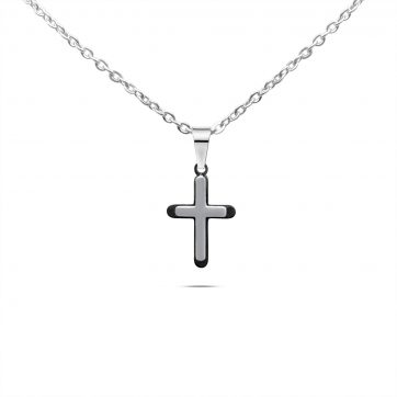 petsios Steel cross necklace