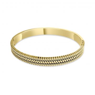 petsios Gold plated steel bangle bracelet